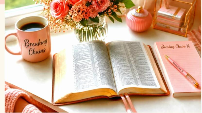 3-Day Daniel Fast guide with Bible, mug, notebook, and flowers